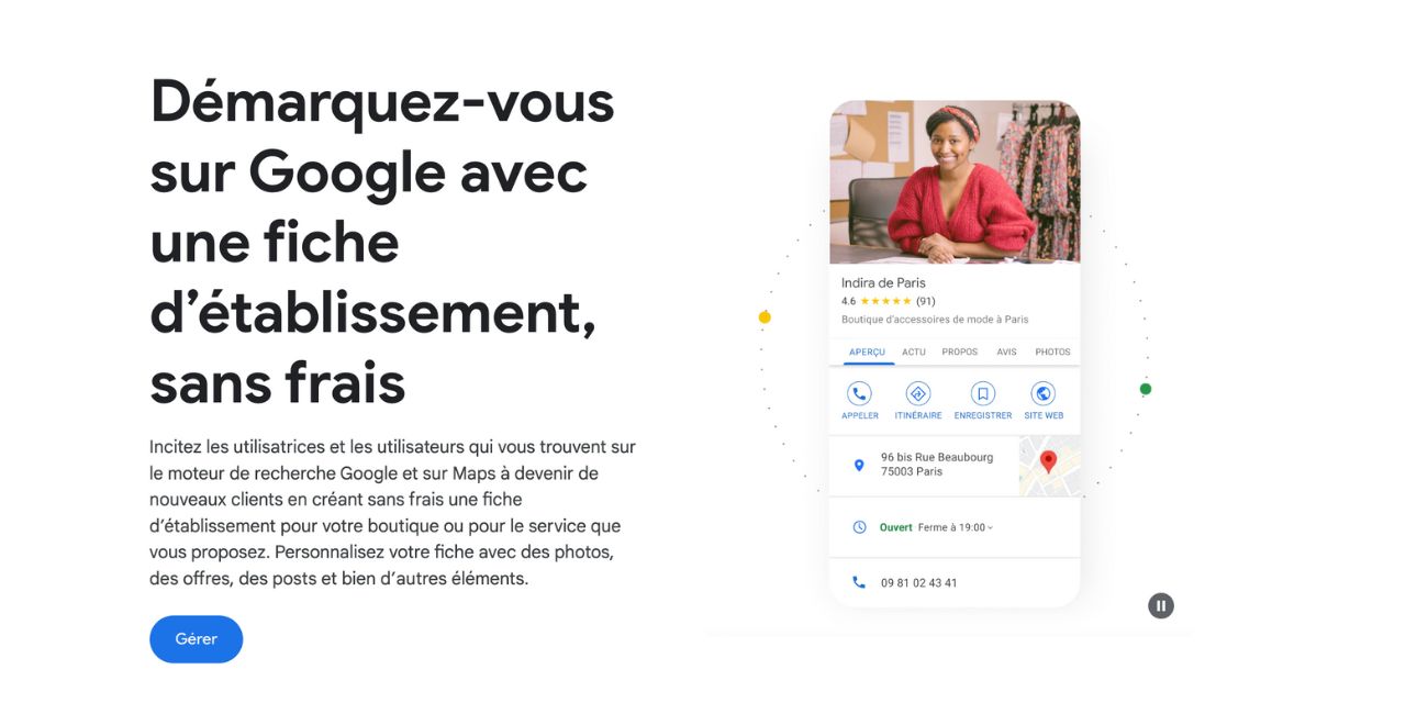 Profil Google My Business pour un travel planner