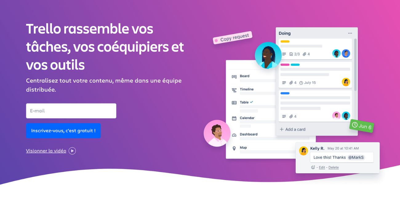 Organisation des tâches d'un travel planner avec Trello