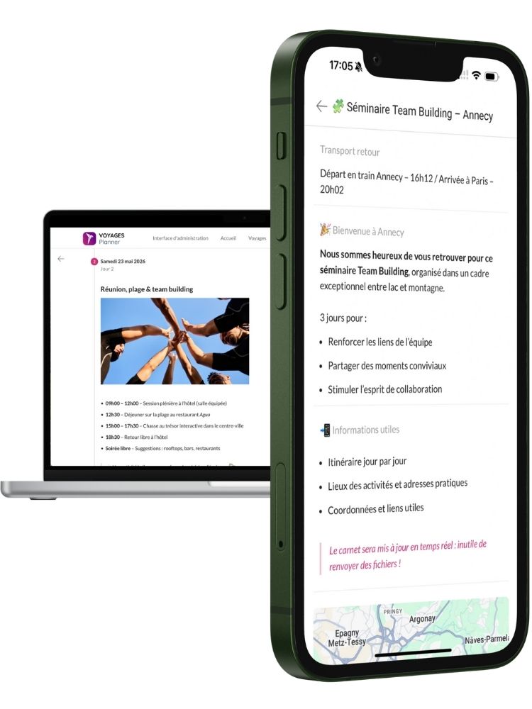 Voyages Planner : organisation d'un séminaire d'entreprise