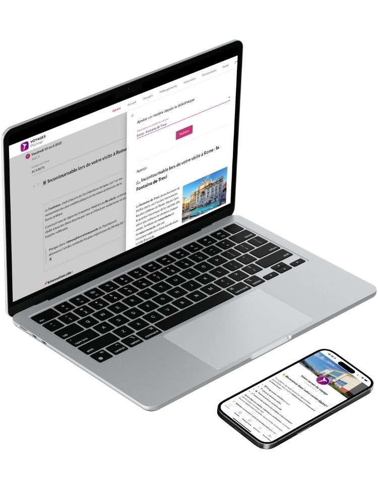 Voyages Planner : carnet de voyage digital sur mobile et ordinateur 