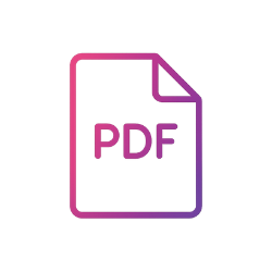PDF icon representing export and print functionality