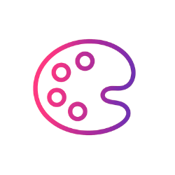 Palette icon representing customization options