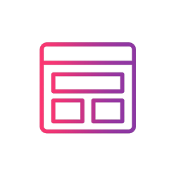 Layout icon representing customizable page structure