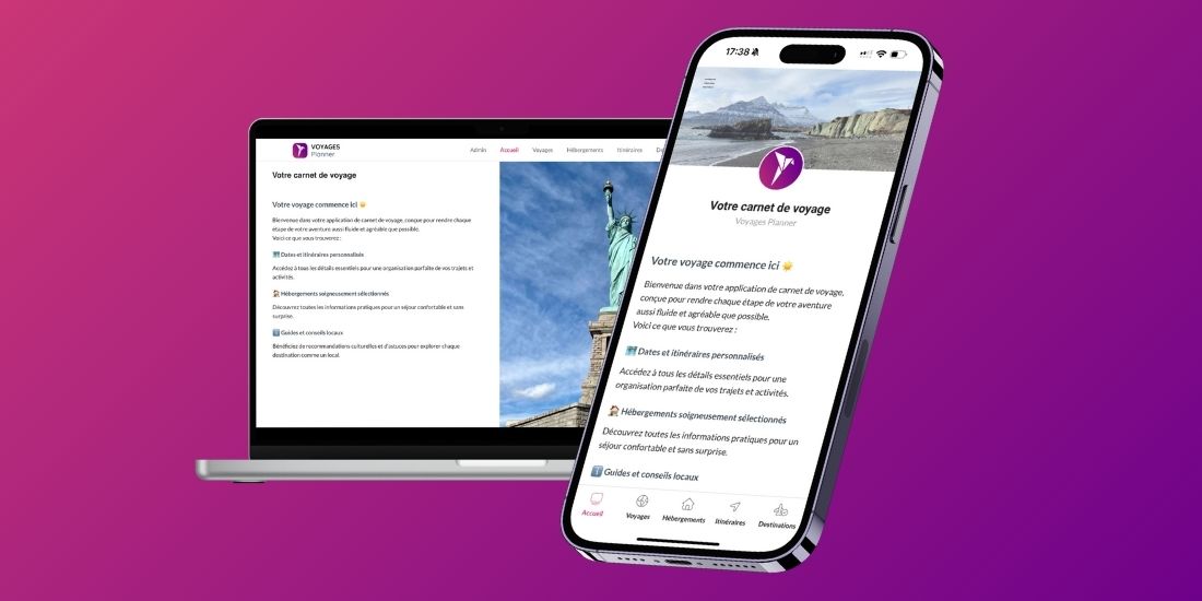 Voyages Planner : carnet de voyage digital et interactif 