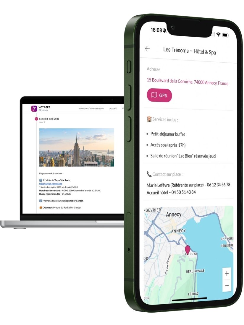 Plateforme web et app mobile de carnet de voyage digital