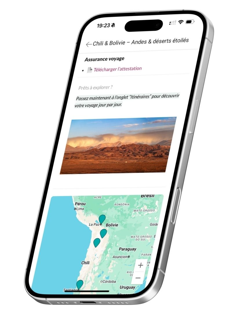 Carnet de voyage digital sur mobile